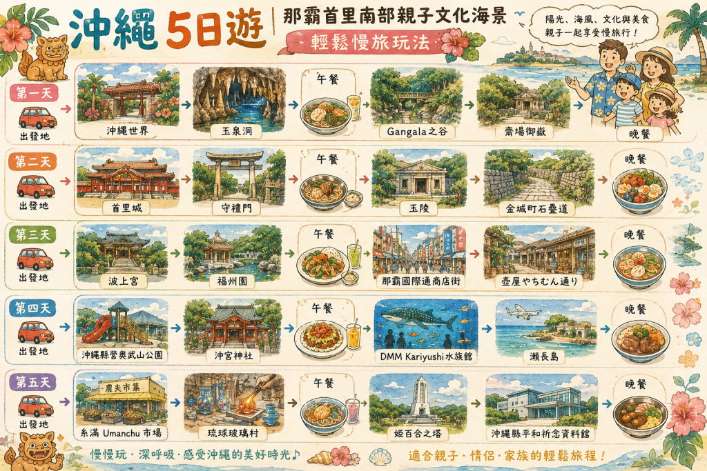 沖繩5日遊｜那霸首里南部親子文化海景輕鬆慢旅玩法