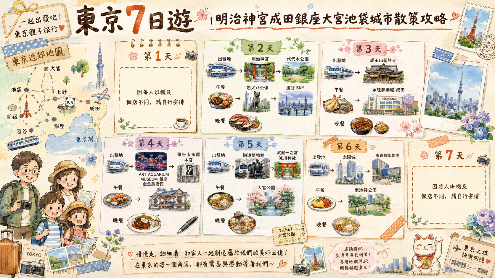東京7日遊｜明治神宮成田銀座大宮池袋城市散策攻略