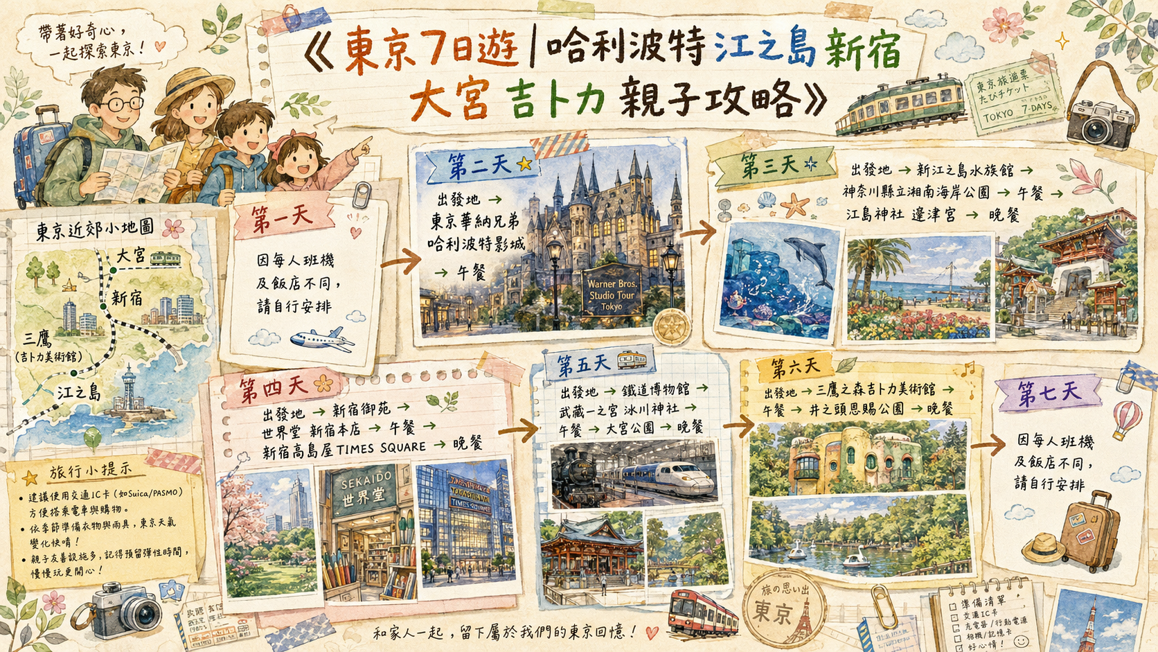 東京7日遊｜哈利波特江之島新宿大宮吉卜力親子攻略