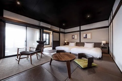 和洋式豪華房(兩床) - 獨立棟/半露天浴池/禁菸 (Japanese-Western Style Deluxe Twin Room, Detached, Semi-Open-Air Bath, Non-Smoking)