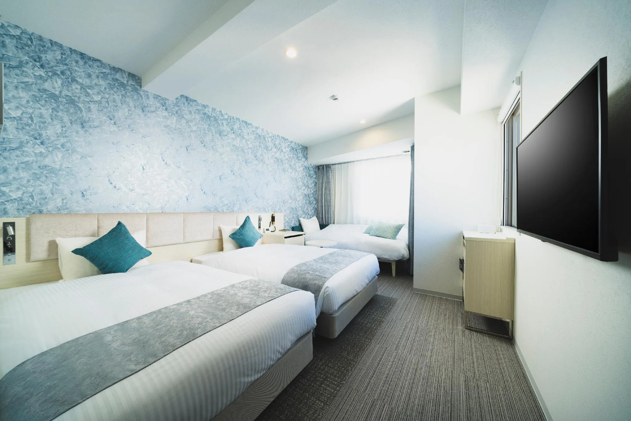 客房(兩床) - 可住3人/可加床/禁菸 (Twin Room for 3 People with Extra Bed - Non-Smoking)