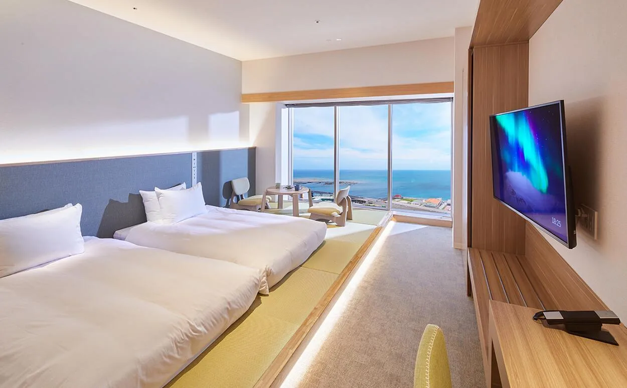 豪華海景房－附榻榻米墊，可住2人｜禁菸 (Deluxe Ocean View Room with Tatami Mats for 2 People - Non-Smoking)
