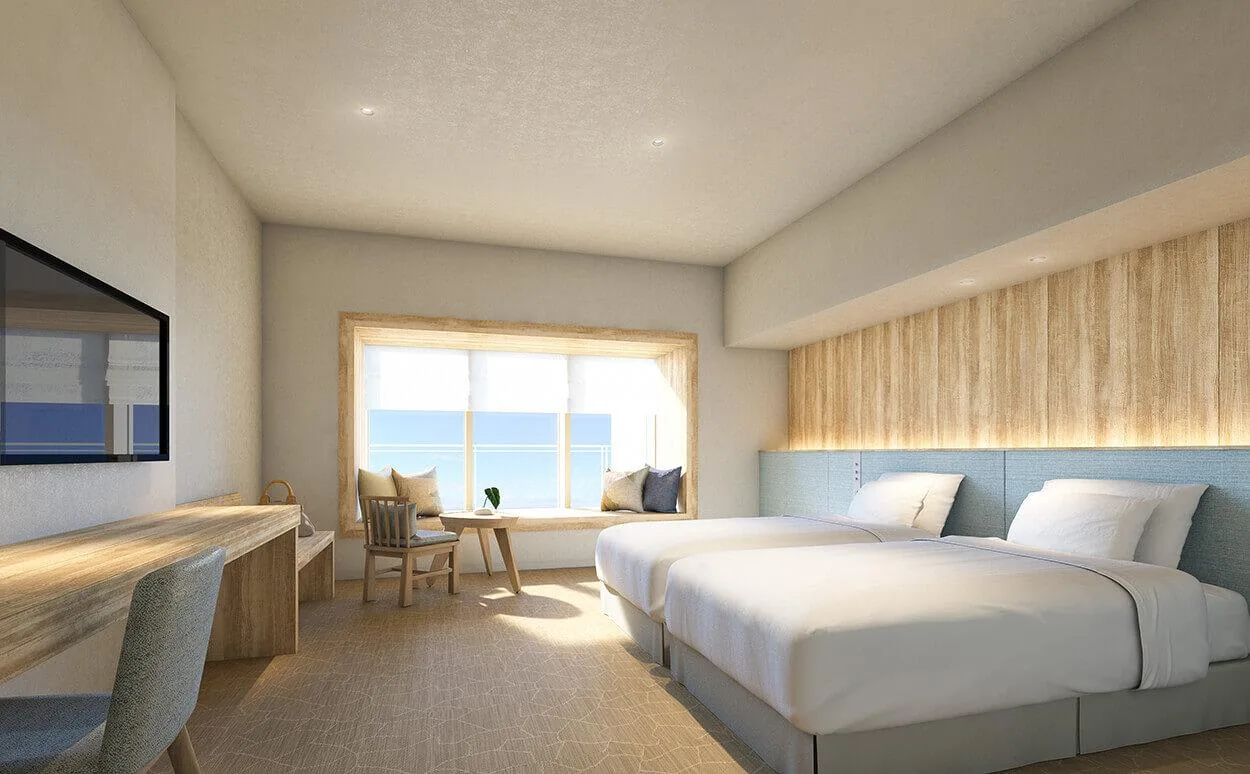 海景豪華房（轉角）- 可住2人｜禁菸 (Corner Deluxe Ocean View Room for 2 People - Non-Smoking)
