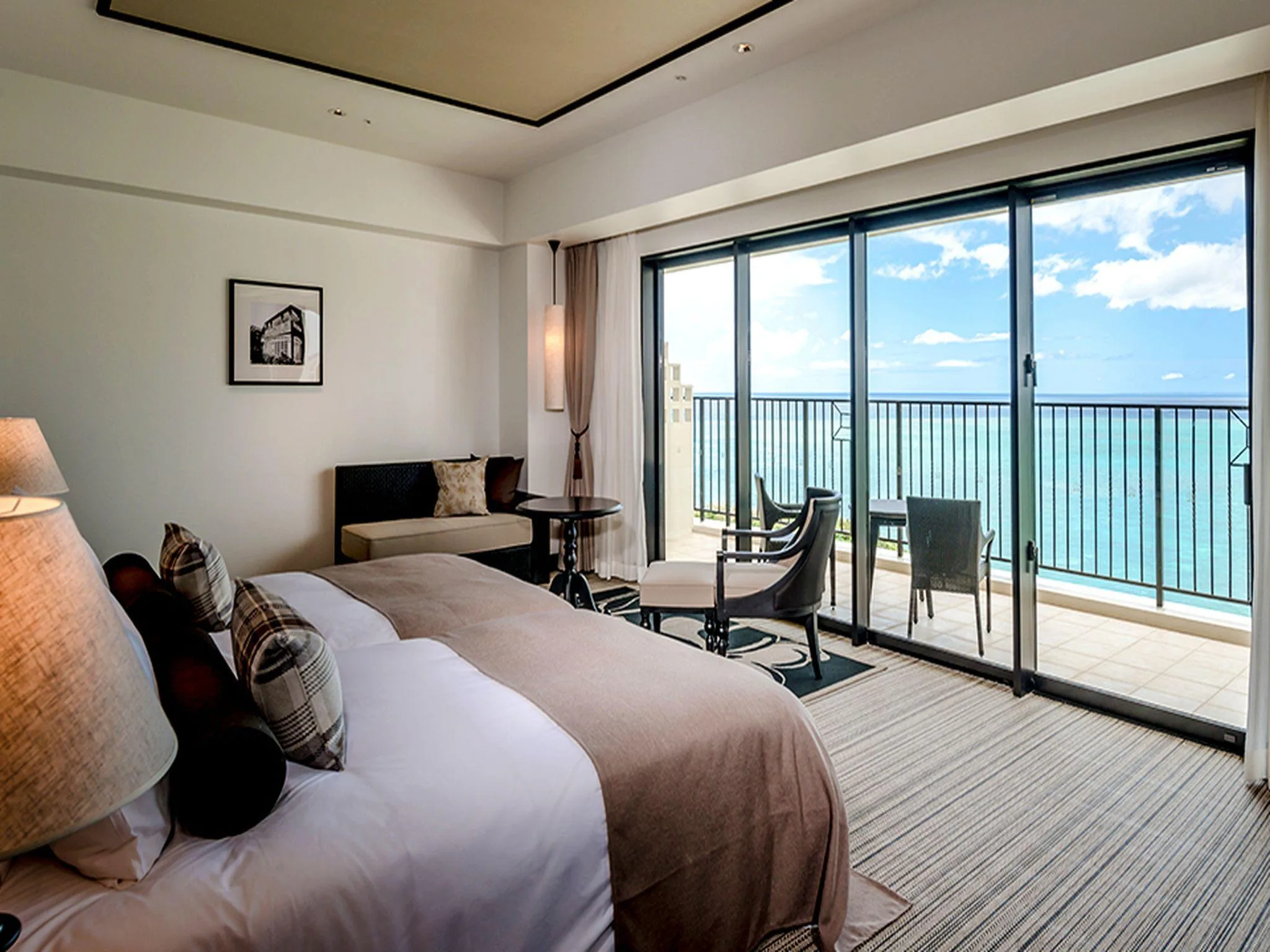 尊貴俱樂部豪華海景好萊塢兩床房 - 12樓/禁菸 (Premium Club Deluxe Ocean View Hollywood Twin Room Non-Smoking, 12th Floor)