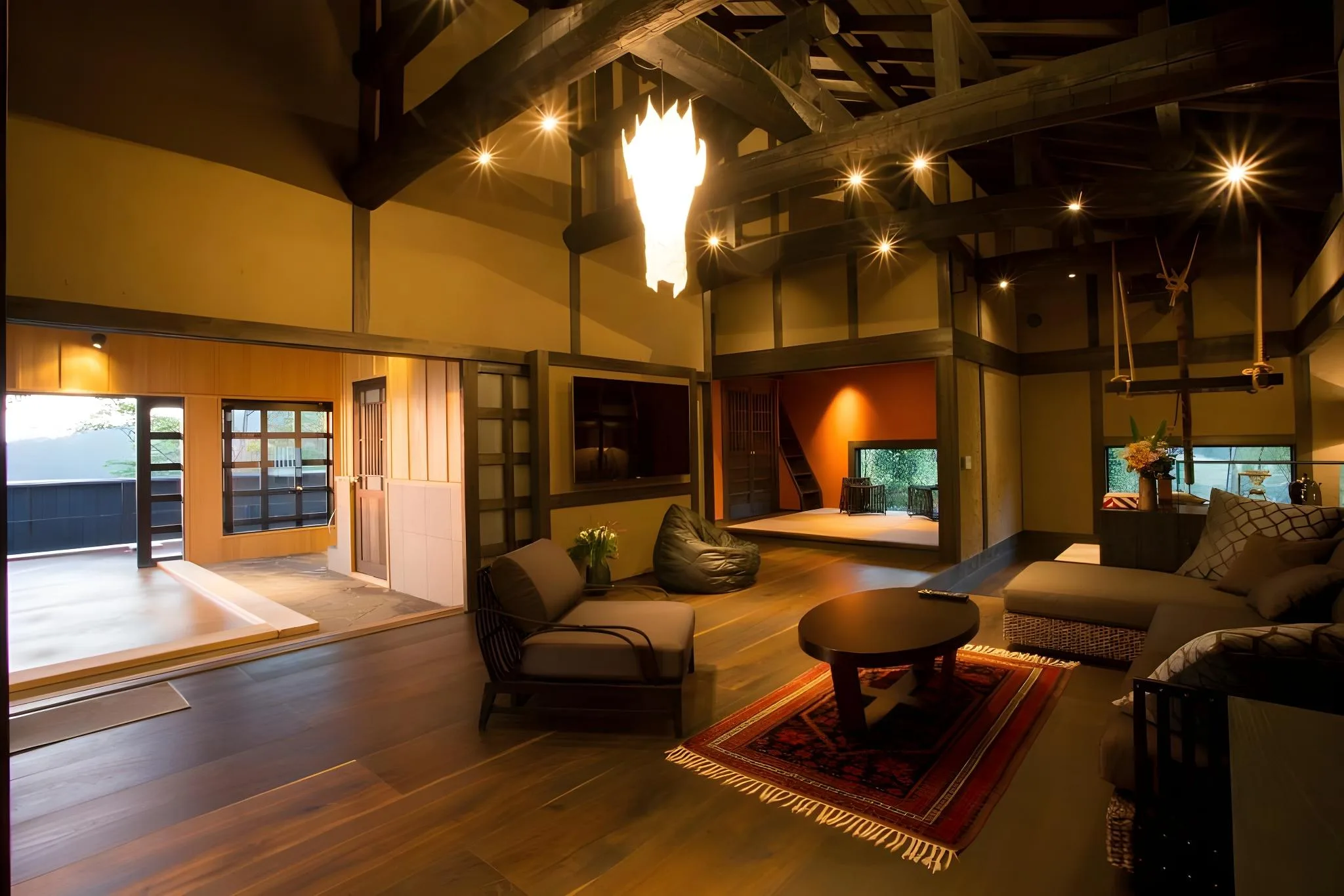 花月豪華日式客房 - 附露天浴池 (Kagetsu Deluxe Japanese-Style Room with Open Air Bath)