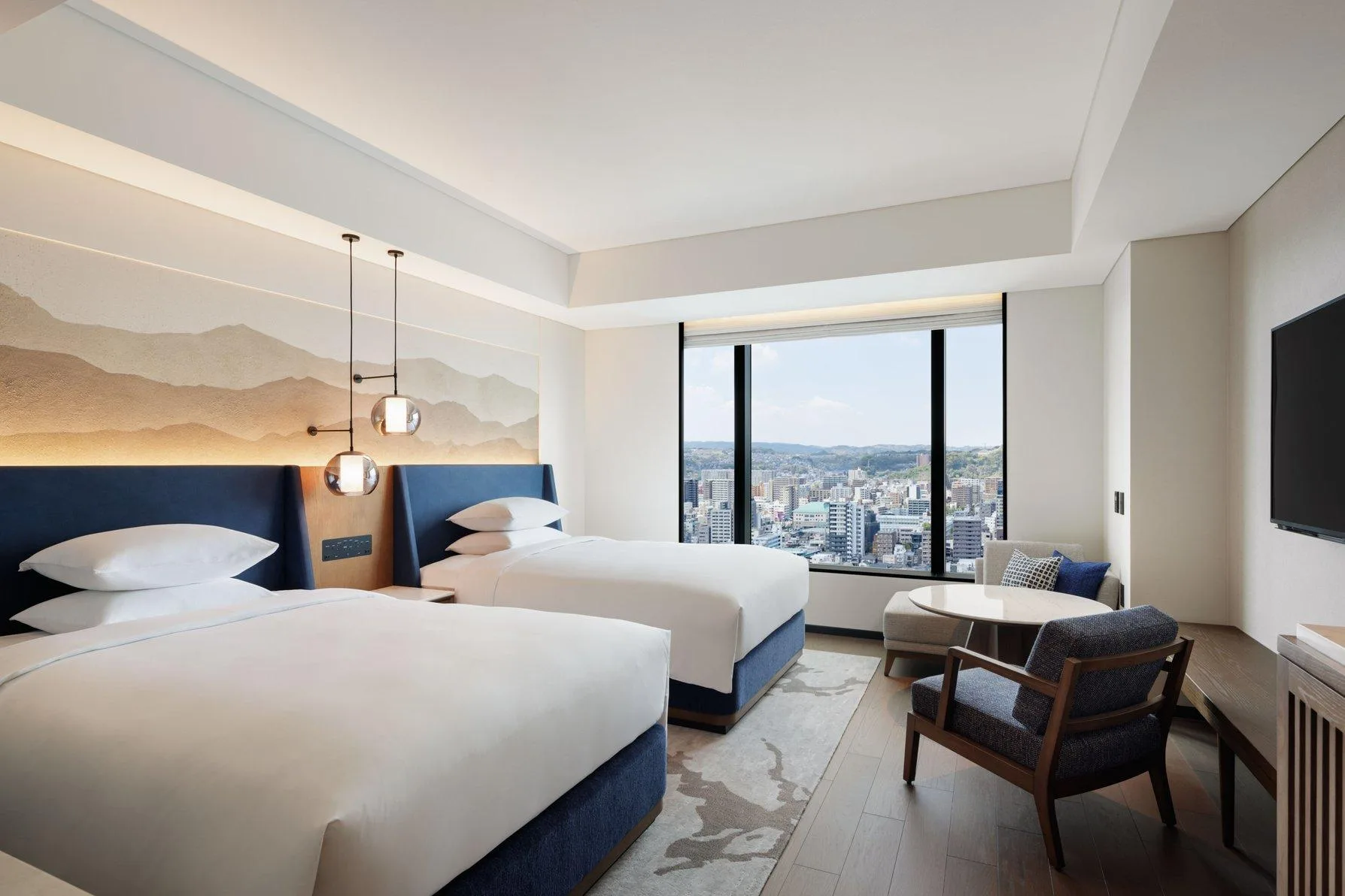 Club 2 Doubles, Club lounge access, Club Guest room, 2 Double, City view, High floor